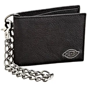 Dickies Bifold Men's Wallet with Metallic Chain | Black