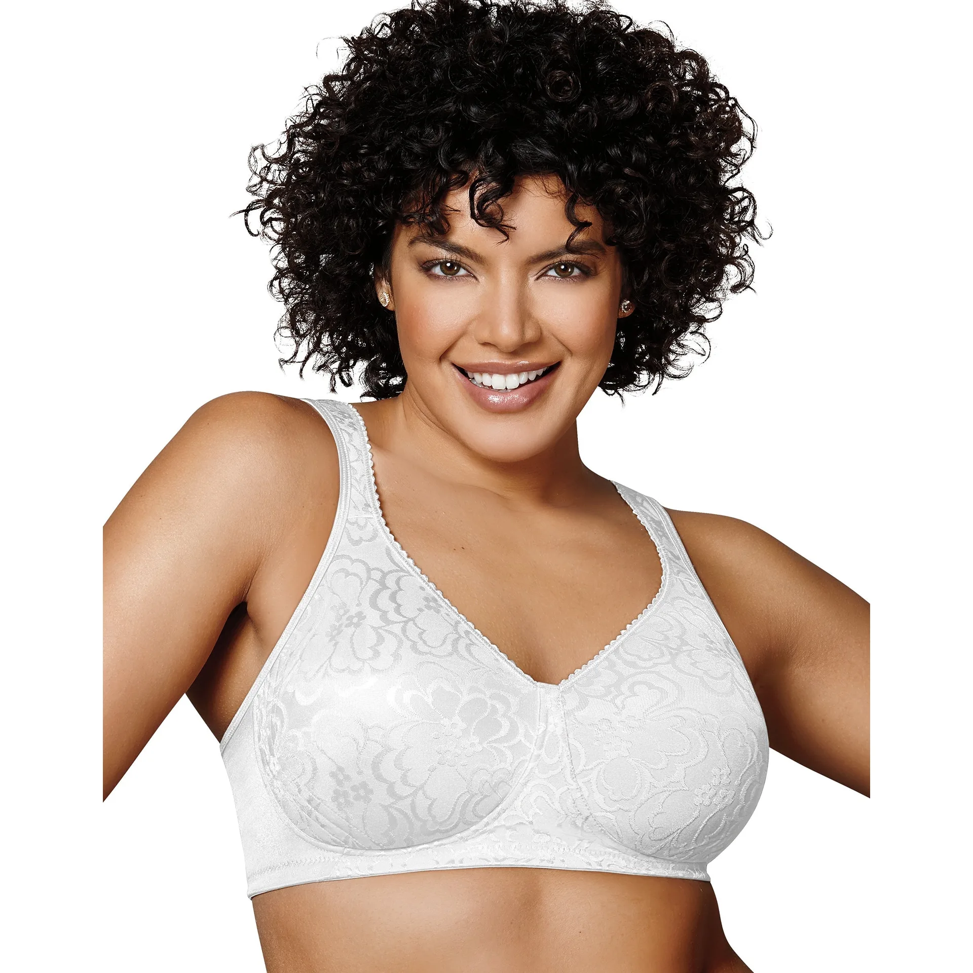 Playtex 18 Hour Wirefree Bra Ultimate Lift and Support Cushioned Women's 4745 | White | 44C