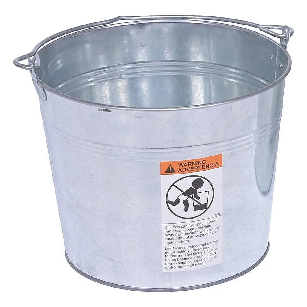 Manufacturer Varies Bucket,Steel,Silver,Open Head BKT-GAL-500 (Premium Edition)