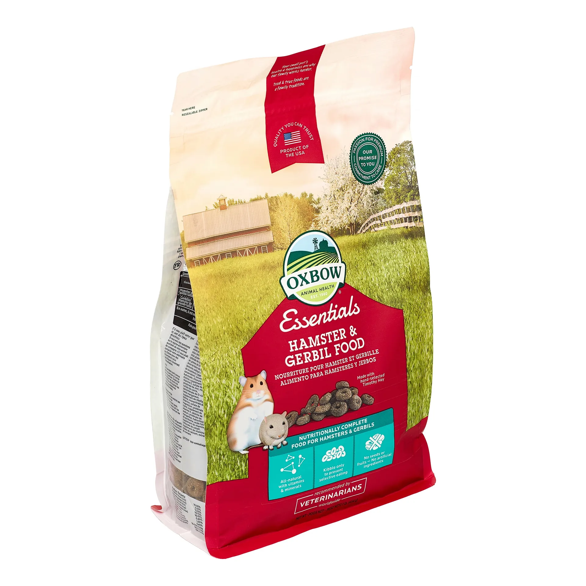Oxbow Animal Health Essentials Hamster and Gerbil Food | 1 lb