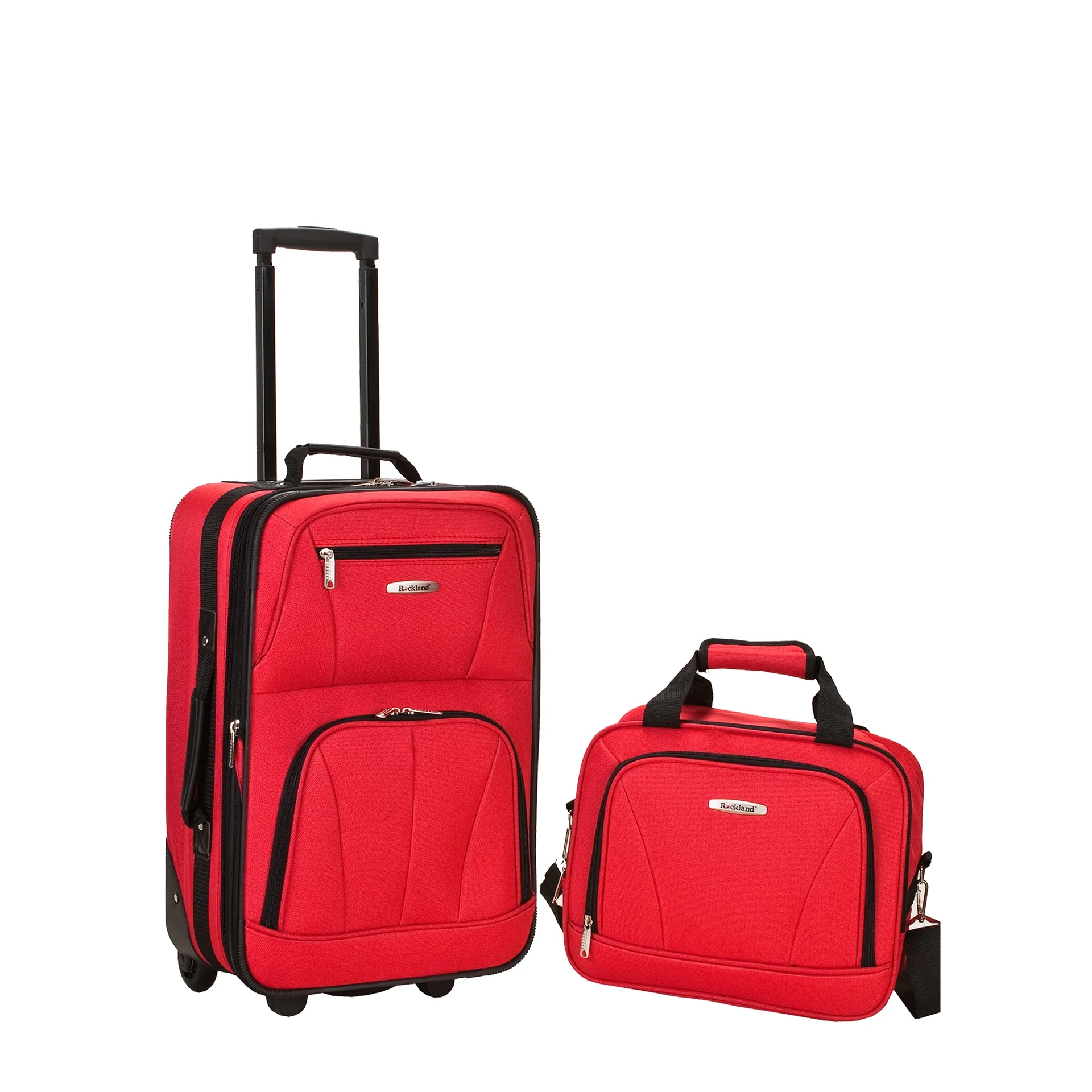 Rockland Fashion Softside Upright 2 Piece Luggage Set F102 (Premium Edition)