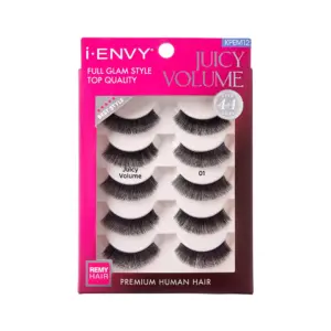 KISS i-Envy Juicy Volume Eye Lashes 5 ea | Juicy Volume 01 | Black