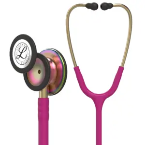 Littmann Classic III Monitoring Stethoscope | Rainbow | Raspberry Tube | Rainbow/Raspberry