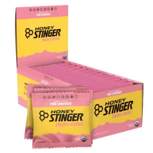 Honey Stinger Organic Energy Chews | Pink Lemonade | 1.8 Ounce | 12 Count Box | 1.8 Ounce (Pack of 12)