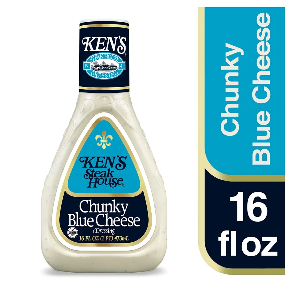 Ken's Steak House Chunky Blue Cheese Salad Dressing 16 fl Ounce | Single