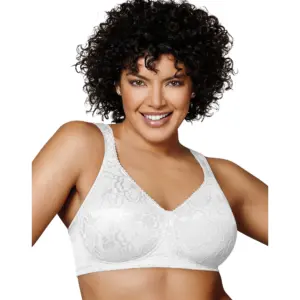 Playtex 18 Hour Wirefree Bra Ultimate Lift and Support Cushioned Women's 4745 | White | 36B | 36 B