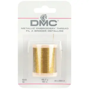 DMC 284Z Metallic Embroidery Thread | 43.7-Yard | Gold Multi-Colored