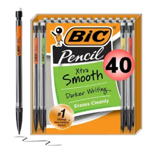 BIC Xtra-Smooth Mechanical Pencils with Erasers | 40-Count Pack | Bulk Mechanical Pencils for School Supplies
