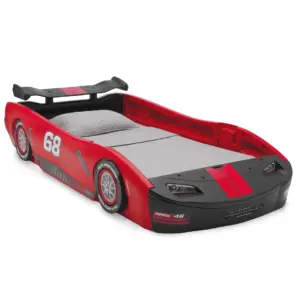 Delta Children Turbo Race Car Twin Bed | Red