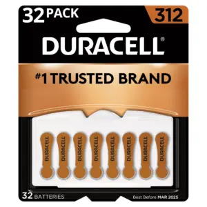 Duracell Hearing Aid Size 312 Batteries | 32 Count