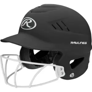 Rawlings Coolflo Highlighter Batting Helmet | Matte Black | Adult (Premium Edition)
