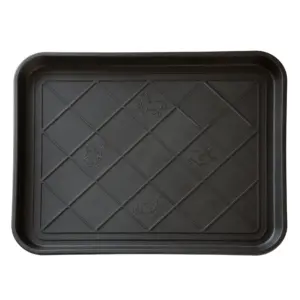 Stalwart All-Weather Indoor/Outdoor Boot Tray with Raised Edge | Black
