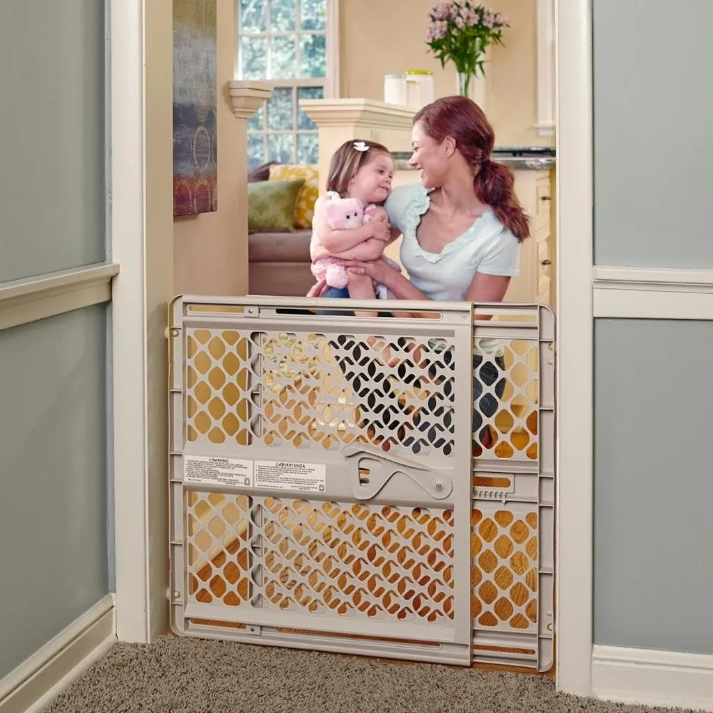 Toddleroo by North States Supergate Ergo Child Safety Gate | 26 Tall | Sand