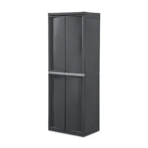 Sterilite 4 Shelf Cabinet Plastic | Flat Gray | 1 Pack