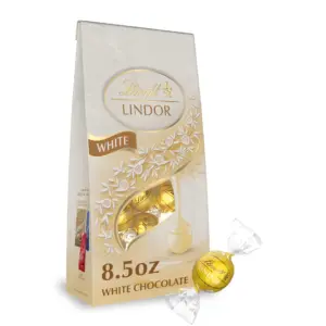 Lindt Lindor White Chocolate Candy Truffles | 8.5 Ounce. Bag | Single