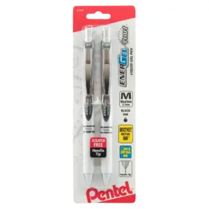 Pentel EnerGel Pearl Needle Retractable Liquid Gel Pen | 0.7mm | 2ct