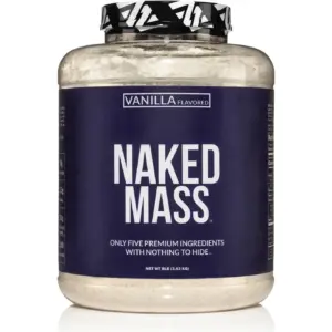 NAKED Vanilla Mass | All Natural Vanilla Weight Gainer Protein Powder | 8lb Bulk | GMO Free | Gluten Free and Soy Free | No Artificial Ingredients | 1,260 Calories | 11 Servings