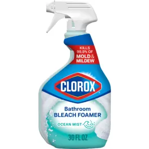 Clorox Bleach Foamer Bathroom & Shower Cleaner Spray | Ocean Mist | 30 fl Ounce | Single
