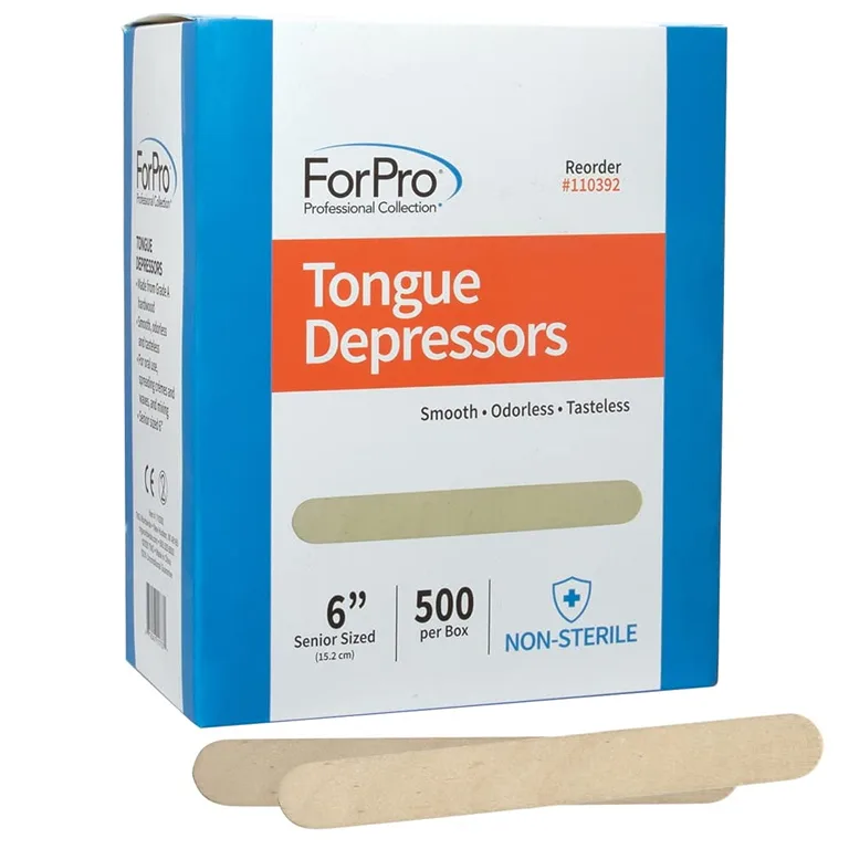 Senior Tongue Depressors | Large Wax Applicators | Wood Craft Sticks | 6 Senior Sized | Non-Sterile | 500-Count