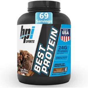 BPI Sports Best Protein Powder | 100% Whey Blend for Muscle Growth and Recovery | Chocolate Brownie | 5.1 lbs (69 Servings) | 5 lbs