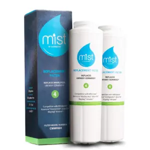 Mist UKF8001 Refrigerator Water Filter Replacement Cartridge for Maytag | Whirlpool Filter 4 Everydrop EDR4RXD1 | 4396395 | Kenmore 46-9005 | RWF0900A Refrigerator Water Filter | 1