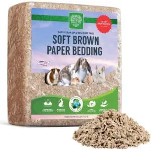 Premium Small Animal Bedding | Natural Soft Paper Bedding for Small Indoor & Outdoor Pets | Made Inch USA | 56 L Pack