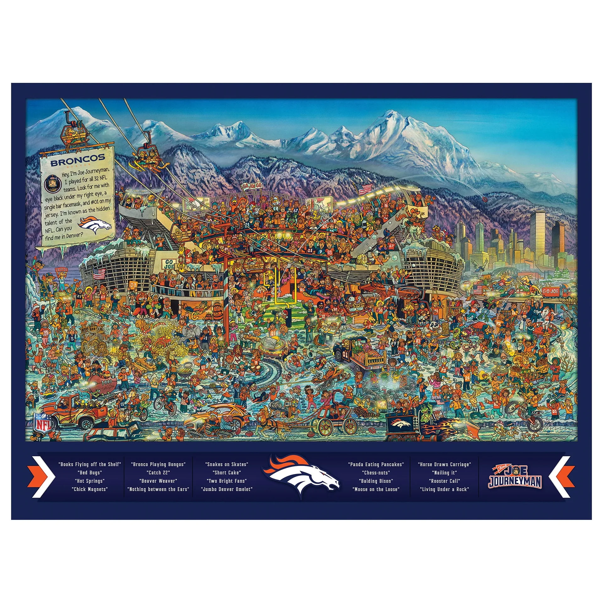 YouTheFan NFL Denver Broncos Joe Journeyman Puzzle | 500 PC