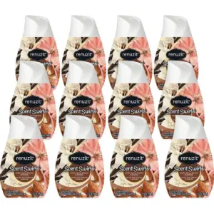 Renuzit Gel Solid Air Freshener Cone | Vanilla | Apricot Blossom | and Almond | 7 Ounce Pack of 12