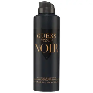 Guess Seductive Homme Noir | Body Spray | Size 6.0 Ounce | Gender for Men | Brand Guess | 1 Pack | Scent Amber