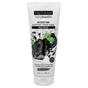 Freeman Feeling Beautiful Charcoal & Black Sugar Mud Mask | Normal & Combo | 6 Ounce