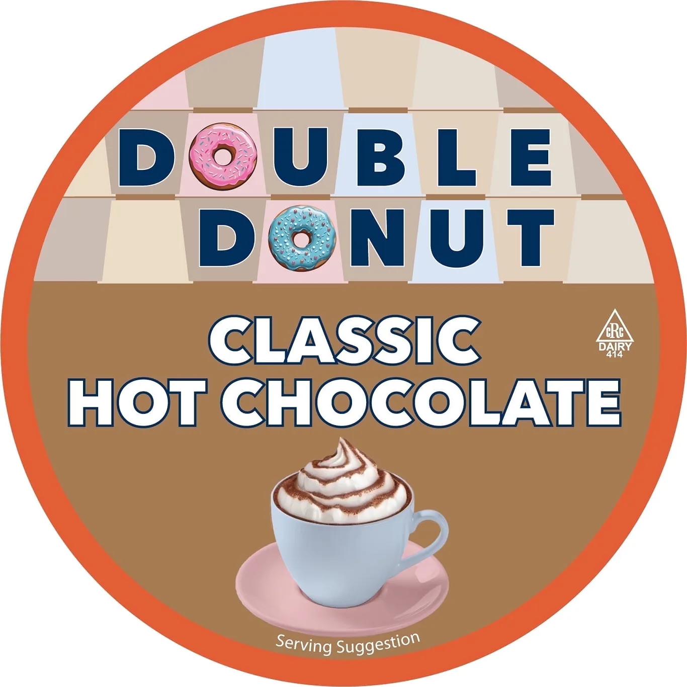Double Donut Hot Chocolate Pods | 24 Count for Keurig K Cup Brewers