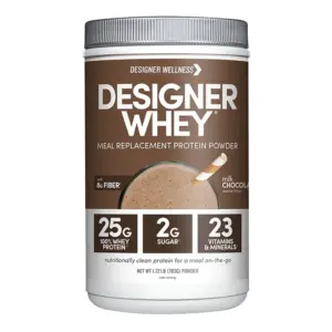 Designer Wellness | Designer Whey Protein Meal Replacement Powder with Vitamins | Minerals | & Organic Superfood Complex Carbs | Gluten-Free | Non-GMO | Milk Chocolate | 1.72 Pound