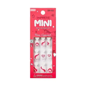 KISS imPRESS No Glue Needed Press On Nails | Mini | Dream Big | Pink | Kids Squoval | 20 Count