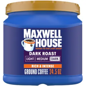 Maxwell House Medium Roast 100% Colombian Ground Coffee | 24.5 Ounce. Canister | Single
