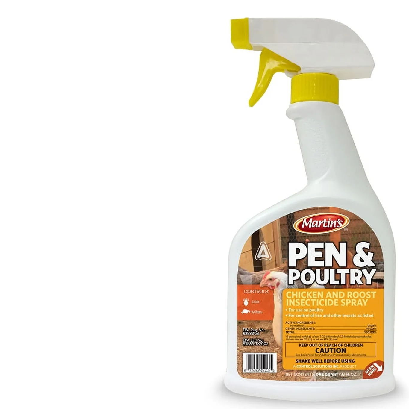 Control Solutions Martin's Pen and Poultry Insecticide Spray | 32 Ounce