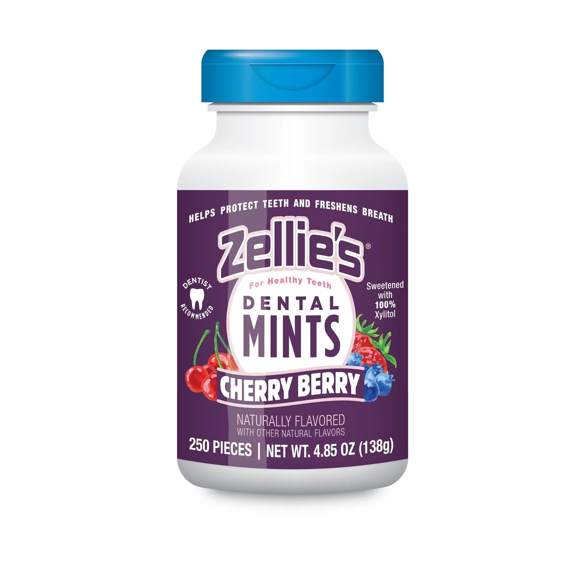 Zellie's Cherry Berry Xylitol Dental Mints | 250 Count Jar