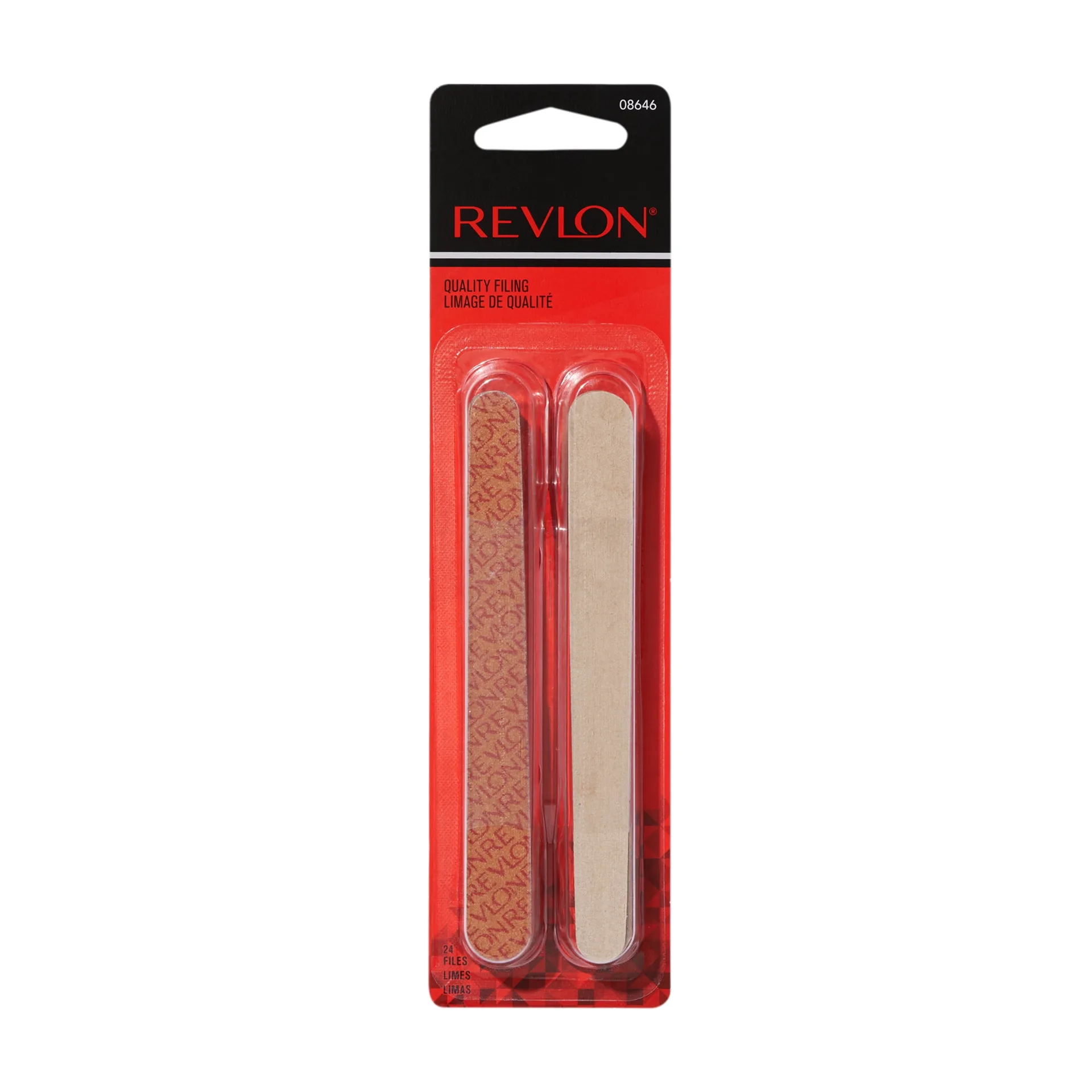 Revlon Compact Nail File | Dual Sided Emery Board to Smooth and Shape | 24 count | 1