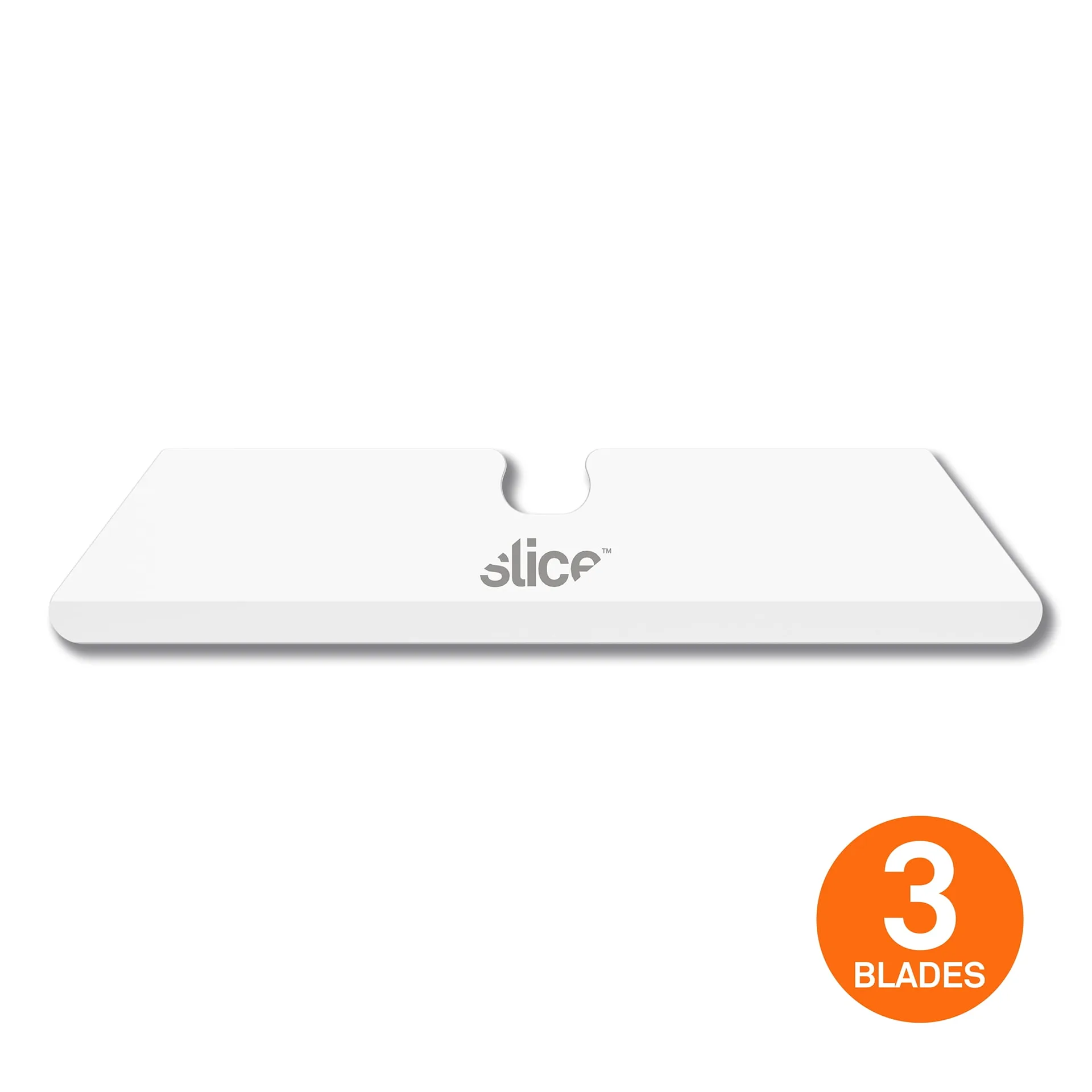 Slice 10526 Replacement Utility Knife Blades | Rounded Tip | Finger-Friendly | Micro Ceramic Safety Blade | Never Rusts | Pack of 3