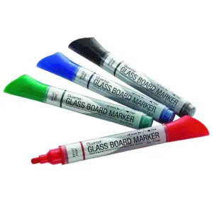 Quartet Premium Glass Board Dry-Erase Markers Bullet Tip Assorted Colors 4 Pack | Broad | Classic Colors