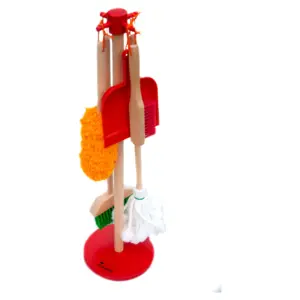 G and F Products Eco-Friendly Wooden Cleaning Play Set for 3+ Ages Kids | Pretend Kit | Sustainable Wood | Cleaning style