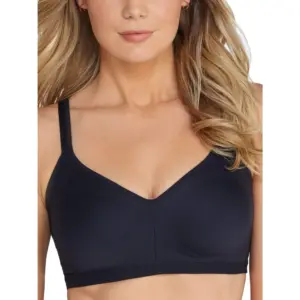 Warner's Womens Easy Does It No Bulge Wire-Free Bra RM3911A | Black | Extra Large