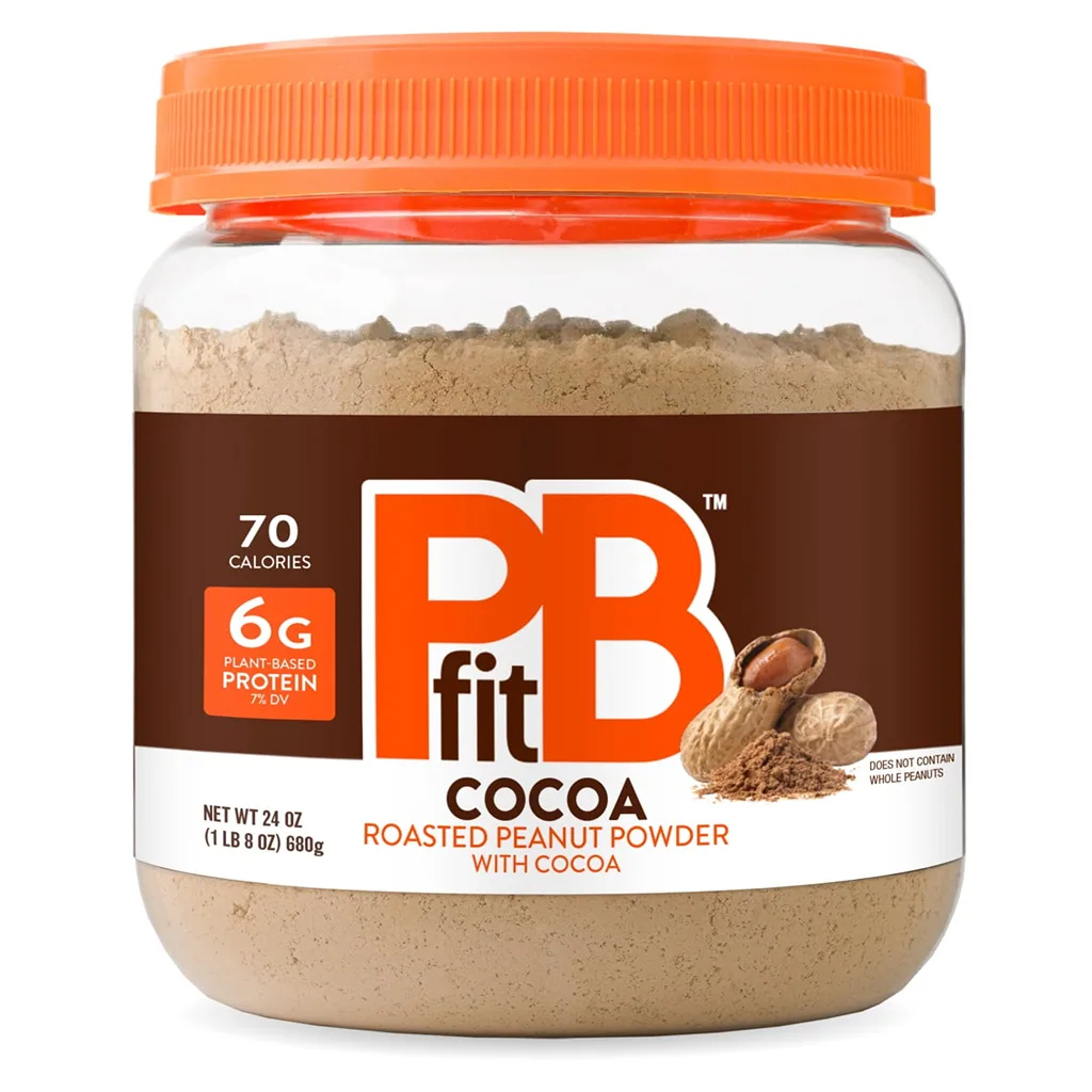PBfit Peanut Butter Powder Chocolate Flavor | Cocoa Roasted Peanut Powder | 24 Ounce