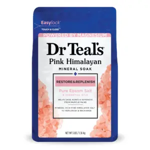 Dr Teal's Epsom Salt Magnesium Soak | Restore and Replenish with Pink Himalayan Mineral | 3 lbs | 1