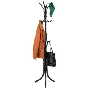 Mind Reader Freestanding Coat Rack | Hall Tree | Coat Tree | Metal | 18L x 18W x 68.5H | Black