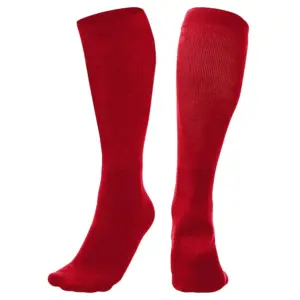 Multi-Sport Athletic Socks | 1 Pair | Large | Scarlet | L