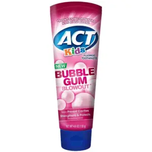 ACT Kids Anticavity Fluoride Toothpaste | Bubble Gum Blowout | 4.6 Ounce