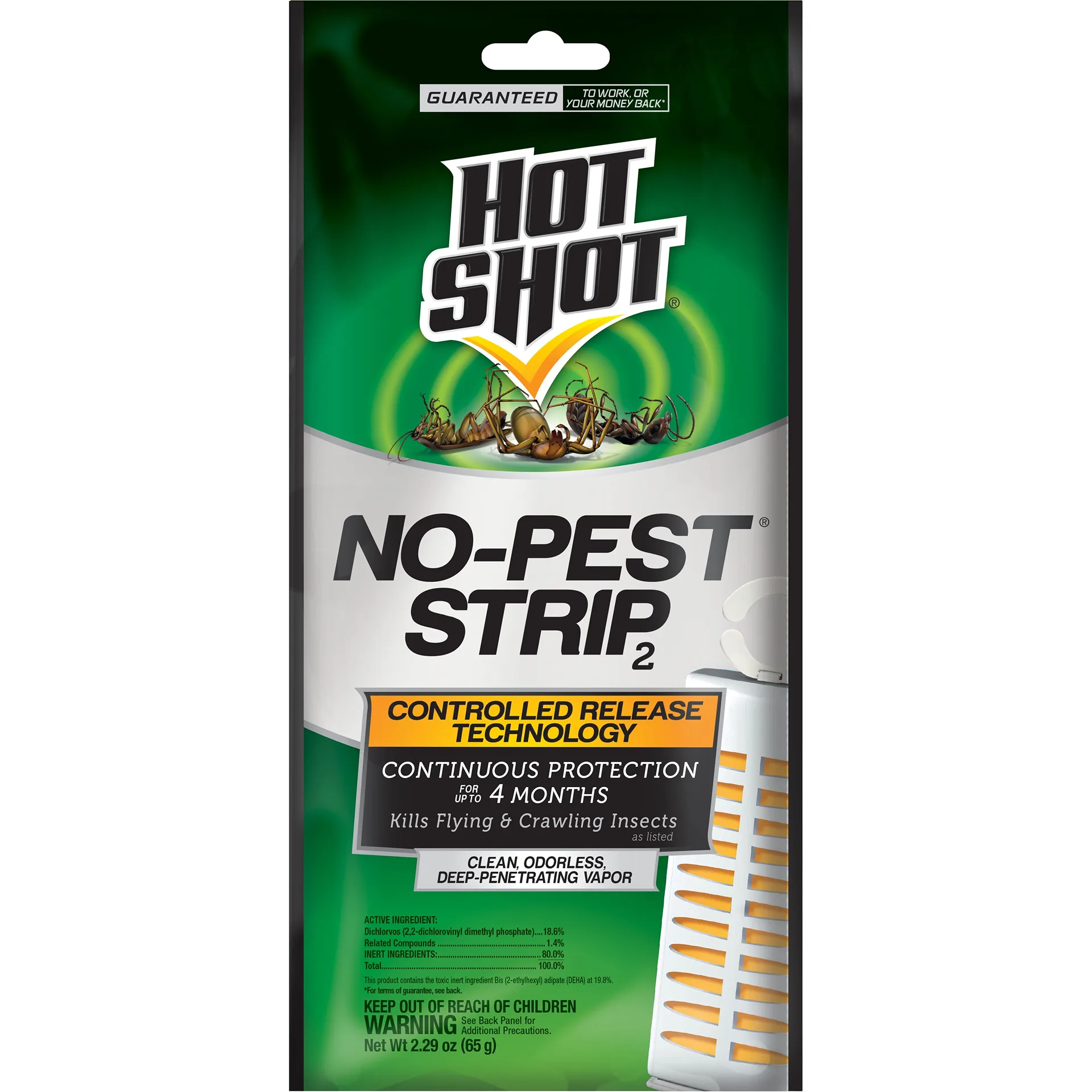 Hot Shot No-Pest Strip2 | Odorless | Deep-Penetrating Vapor | 1 Count