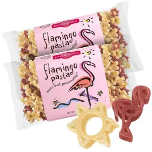 Pastabilities Flamingo Pasta | Fun Shaped Noodles for Kids and Gifts | Non-GMO Natural Wheat Pasta 14 Ounce 2 Pack