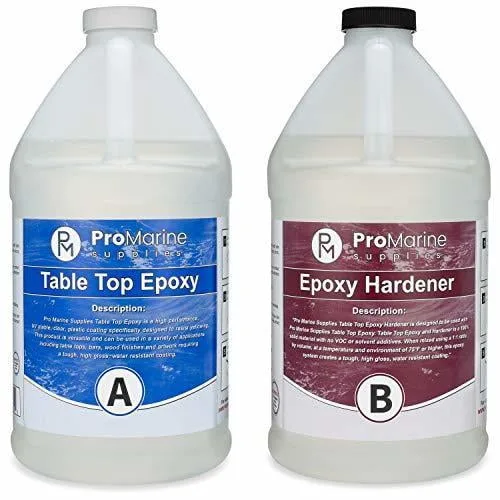 Promise Epoxy Resin Kit 1 Gallon-Crystal Clear | UV Resistant | Self Leveling | Food Safe for Table Top | 1-Gallon | Glossy