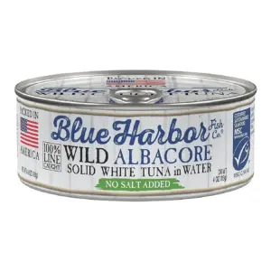 Blue Harbor Fish Co. Wild Albacore Tuna Inch Water with No Salt Added | 4.6 Ounce ( Pack of 2 )